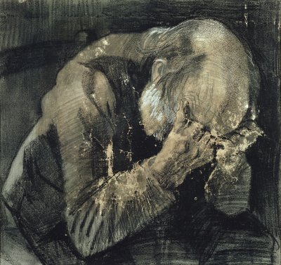 Mann mit dem Kopf in den Händen von Vincent van Gogh